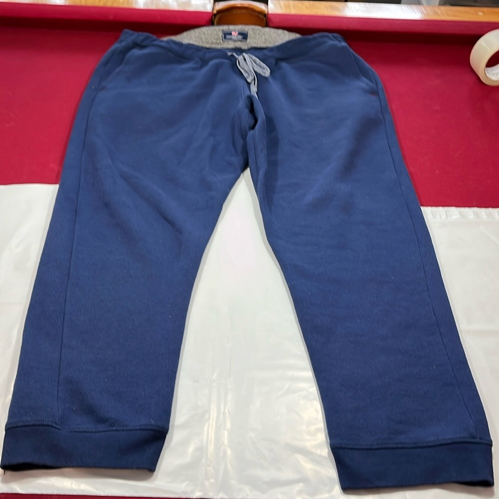 Vineyard Vines XL BLUE knit PANTS joggers Men XB 40”waist sweatpants cotton poly